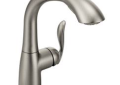 Moen® 7294CSL Kitchen Faucet, Arbor®, 1.5 gpm Flow Rate, Pull-Out Spout, Classic Stainless Steel, 1 Handle, 1/3 Faucet Holes, Domestic