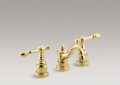 Kohler 6811-4-PB Widespread Lavatory Faucet, Lever Handles