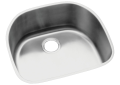 Elkay® ELUH211810 Lustertone™ Classic Kitchen Sink, 21 in L x 18-5/8 in W Bowl x 10 in D Bowl, 23-5/8 in L x 21-1/4 in W x 10 in H, Undermount Mounting, 18 ga 304 Stainless Steel