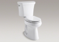 Kohler® 3989-0 2-Piece Toilet, Highline® Comfort Height®, Elongated Bowl, 16-1/2 in H Rim, 12 in Rough-In, 1.6 gpf, White