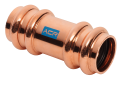 Mueller RP10143 3/8" Press x 3/8" Press ACR Coupling with Stop