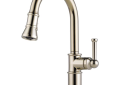Brizo® 64025LF-PN Artesso® Kitchen Faucet, 1.8 gpm Flow Rate, Polished Nickel, 1 Handles, 1 Faucet Holes, Function: Traditional, Commercial