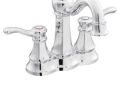 Moen® 6301 Vestige™ Centerset Bathroom Faucet, Polished Chrome, 2 Handles, 50/50 Pop-Up Drain, 1.5 gpm Flow Rate