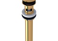 Rohl 5447ULB Slotted Touch Seal Dome Drain with 6" Tailpiece - Unlacquered Brass