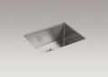 Kohler® 5286-NA Strive™ Kitchen Sink, Rectangular Shape, 22-1/4 in L x 16-1/2 in W Bowl x 9-5/16 in D Bowl, 24 in L x 18-1/4 in W x 9-5/16 in H, Undermount Mounting, Stainless Steel