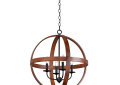 Maxim Lighting 27574APBK Compass 4-Light Pendant - Antique Pecan / Black