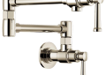 Brizo® 62825LF-PN Artesso® Pot Filler Faucet, 4 gpm Flow Rate, Swivel Spout, Polished Nickel, 2 Handles, Import