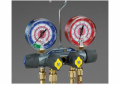Yellow Jacket® 49977 4-Valve Test and Charging Manifold, 3/8 in Vacuum Port, 1% (Class 1) Accuracy, For Use With R-22, R-410A Refrigerant, Aluminum, Domestic