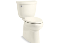 Kohler® 5310-96 2-Piece Toilet, Cimarron® Comfort Height®, Elongated Bowl, 16-1/2 in H Rim, 12 in Rough-In, 1.28 gpf, Biscuit