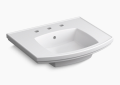Kohler K-24051-8-0 Kelston(R) 23-3/4" Rectangular Pedestal Bathroom Sink - White