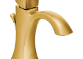 Moen® 6903BG 6903 Voss™ Bathroom Faucet, Commercial, 1.2 gpm Flow Rate, 4-11/16 in H Spout, 1 Handles, Lift Rod Drain, 1 Faucet Holes, Brushed Gold, Function: Traditional