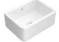 ROHL RC2418WH Original Lancaster Single Bowl Farmhouse Apron Front Fireclay Kitchen Sink - White