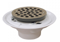 Jones Stephens D50001 2" PVC Shower Drain/Floor Drain with Stainless Steel Round Strainer
