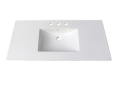 Fairmont Designs TC-4922W8 49 inch x 22 inch White Ceramic Vanity Sink Top with Integral Bowl