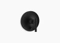 Kohler K-T14501-4-BL Purist(R) Rite-Temp(R) Pressure-Balancing Valve Trim with Lever Handles, Valve Not Included - Matte Black