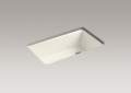 Kohler® 5871-5UA3-96 Riverby® Kitchen Sink, Rectangular Shape, 30-1/4 in L x 15-13/16 in W Bowl x 9 in D Bowl, 5 Faucet Holes, 33 in L x 22 in W x 9-5/8 in H, Undermount Mounting, Enameled Cast Iron