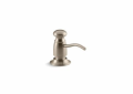 Kohler® 1894-C-BV Traditional Soap/Lotion Dispenser, 16 oz Capacity, Deck Mount, Solid Brass