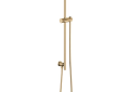 Brizo® 74792-GL Essential™ Shower Series Linear Round Universal Wall Slide Bar With Adjustable Slide, 28-7/8 in L Bar, 4-3/8 in OAD, Luxe Gold, Import