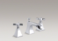Kohler 454-3S-CP Widespread Lavatory Faucet, Stately Design and Cross Handles