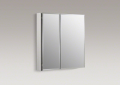 Kohler® CB-CLC2526FS Double Door Medicine Cabinet, 5 in OAL x 25 in OAW x 26 in OAH, Anodized Aluminum