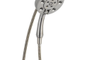 DELTA® 58472-SS-PR In2ition® 2-in-1 Universal Shower With H2Okinetic® Technology and Magnetic® Docking Technology, 6-1/8 in Dia 4-Setting Shower Head, 2.5 gpm Flow Rate, 60 to 82 in L Hose, Lumicoat™ Stainless, Import