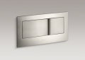 Kohler® 6298-BN Veil® Wall-Hung Flush Actuator Plate, For Use With 2 x 6 in Wall Tank and Carrier System, 0.8/1.6 gpf, Vibrant® Brushed Nickel