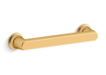 Kohler® 33584-2MB Winnow™ Cabinet Pull, 5 in Drawer Pull, Zinc, Vibrant® Brushed Moderne Brass