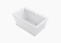 Kohler® 24011-0 Stargaze® Bathtub With Fluted Shroud and Center Drain, 60 in L x 34 in W, Center Drain, White