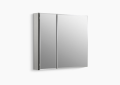 Kohler® CB-CLC3026FS Double Door Medicine Cabinet, 5 in OAL x 30 in OAW x 26 in OAH, Anodized Aluminum
