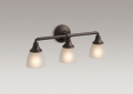 Kohler® 10572-BZL 10572 Devonshire® Dimmable Bathroom Sconce, 120 V AC, Oil Rubbed Bronze Housing, (3) Lamps