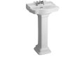 Barclay C/3-860WH Small Column Only, Lavatory Sink, White, Vitreous China, Import