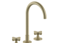 Fantini 53P6R007U Three-Hole Washbasin Mixer - Matte British Gold PVD