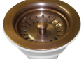 Native Trails DR320-SC Basket Strainer, 3-1/2 in Nominal, 2-1/2 in OAL, Copper, Solid Copper, Import