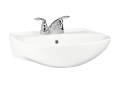 Sterling® 446124-0 Bathroom Sink Basin With Overflow, Sacramento®, Oval Shape, 21-1/4 in L x 18-1/4 in W, Wall Mount, Vitreous China, White