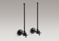 Kohler® 7605-P-BKB Angle Supply, 3/8 in Nominal, NPT End Style, Brass Body, Brushed Black
