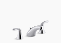 Kohler® 15261-4RA-CP Coralais® Widespread Bathroom Sink Faucet, 1.2 gpm Flow Rate, 2-3/4 in H Spout, 8 to 16 in Center, Polished Chrome, 2 Handles, Pop-Up Drain