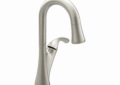 Moen® 6124SRS Pull-Down Bar Faucet, Notch, Spot Resist® Stainless Steel, 1 Handle, 1.5 gpm