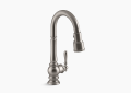 Kohler® 99261-VS Artifacts® Kitchen Sink Faucet, 1.5 gpm Flow Rate, Stainless Steel, 1 Handles, 1 Faucet Holes, Function: Traditional