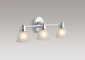 Kohler® 11367-CPL 11367 Forte® Dimmable Bathroom Sconce, 120 V AC, Polished Chrome Housing, (3) Lamps