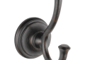 DELTA® 79735-RB Cassidy™ Robe Hook, 2 Hooks, 2-1/2 in OAW x 3-7/8 in OAD x 4-5/8 in OAH, Brass, Import