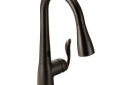 Moen® 7594EORB 7594EW Arbor® Pull-Down Kitchen Faucet, 1.5 gpm Flow Rate, Oil Rubbed Bronze, 1 Handles, 1/3 Faucet Holes, Function: Traditional, Domestic