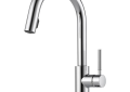 Brizo® 64020LF-PC Solna® Kitchen Faucet, 1.8 gpm Flow Rate, Polished Chrome, 1 Handles, 1 Faucet Holes, Function: Traditional, Domestic, Commercial