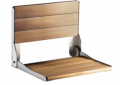 Moen® DN7110 Shower Seat, Home Care®, Fold Down, Wall Mount, 400 lb, Aluminum/Teak Wood, Import