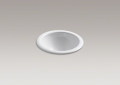 Kohler® 2298-0 Compass® Bathroom Sink, Round Shape, 13-1/4 in W x 13-1/4 in D x 7 in H, Drop-In/Undermount Mounting, Vitreous China, White