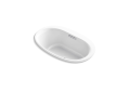 Kohler® 5713-0 Underscore® Bathtub, Soaking, Oval Shape, 60 in L x 36 in W, Center Drain, White