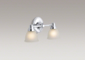 Kohler® 11366-CPL 11366 Forte® Dimmable Bathroom Sconce, 120 V AC, Polished Chrome Housing, (2) Lamps