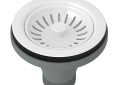 ROHL 735WH Manual Basket Strainer without Remote Pop-Up - White