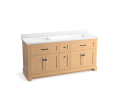 Kohler® 29264-BD1-WEK Charlemont™ Vanity Cabinet with Sink and Top, 39-11/16 in OAH x 73 in OAW x 22-7/16 in OAD