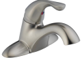 DELTA® 520-SSMPU-DST Classic Centerset Lavatory Faucet, Stainless Steel, 1 Handles, 50/50 Pop-Up Drain, 1.2 gpm Flow Rate