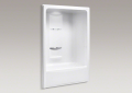 Kohler® 1681-0 Sonata® 1-Piece Bath and Shower Stall With Left-Hand Drain, 60 in L x 34-13/16 in W x 90 in H, Acrylic, White